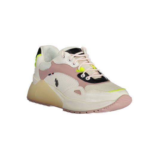 White Polyester Sneaker