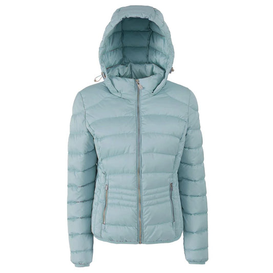 Blue Polyester Jackets & Coat