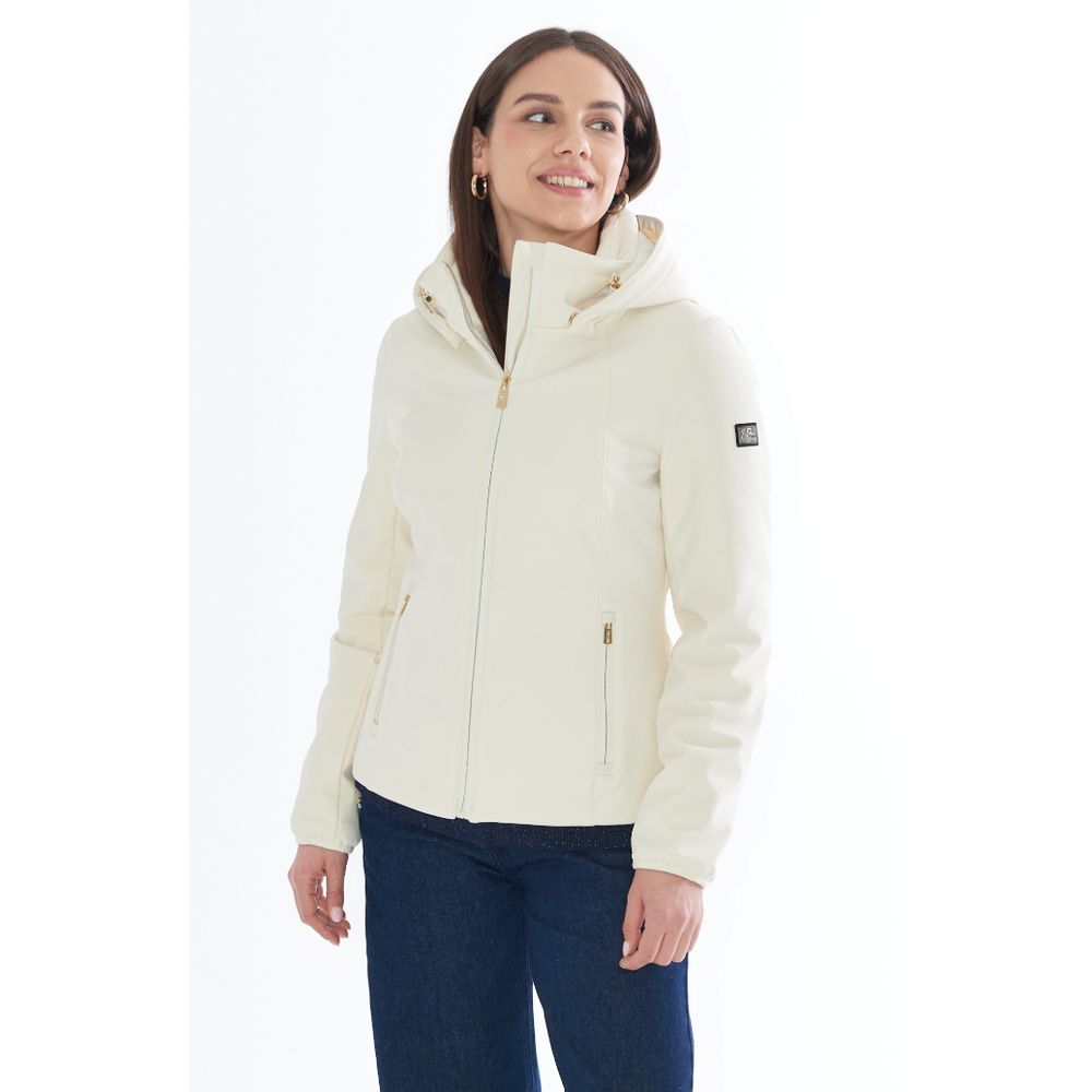 White Nylon Jackets & Coat
