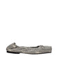 Beige Leather Ballet Flats