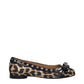 Brown Fabric Ballet Flats