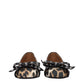 Brown Fabric Ballet Flats