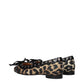 Brown Fabric Ballet Flats