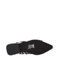 Brown Fabric Flat Sandals