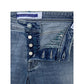 Blue Cotton Skinny Jean
