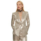 Yellow Polyester Blazer
