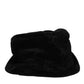 Black Cotton Suede Bucket Logo Capello Hat