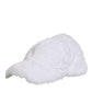 White Modacrylic Rapper Men Baseball Capello Hat
