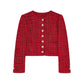 Red Polyester Blazer