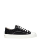 Black Fabric Low Tops