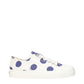 White Fabric Low Tops
