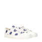 White Fabric Low Tops