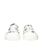 White Fabric Low Tops