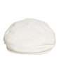White Cotton Newsboy Cloth Capello Men Cap Hat