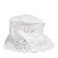 White Nylon Cut Out Bucket Logo Capello Hat