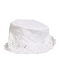 White Nylon Cut Out Bucket Logo Capello Hat