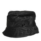 Black PVC Wide Brim Men Bucket Capello Hat