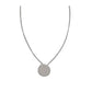 Necklace with round plaque