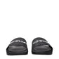 Black Cotton Slippers Sandals