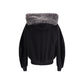 Hooded Sweatshirt with wide fur-trimmed hood