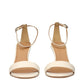 Beige Leather Platforms