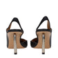 Black Leather High Heel Pumps