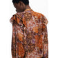 Arancione Viscosa Women Shirt