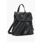 Black Polyethylene Women Backpack
