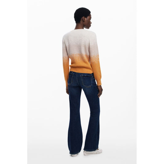 Beige Wool Women Sweater