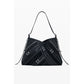 Black Polyethylene Women Handbag