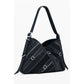 Black Polyethylene Women Handbag