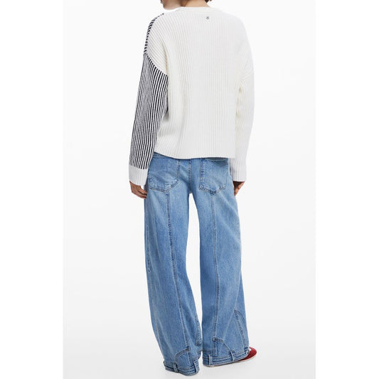 White Cotton Women Sweater