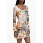 Beige Polyester Women Dress