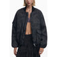 Black Polyester Women Jacket