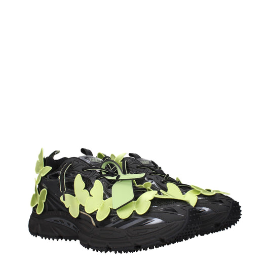 Black Fabric Athletic Sneakers