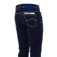 Blue Cotton Skinny Jeans