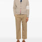 Shetland Wool 4-Bar Relaxed Fit V Neck Cardigan