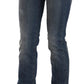 Blue Washed Boot Cut Casual Denim Pants Jeans