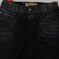 Black Washed High Waist Flared Denim Casual Pants Jeans