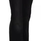 Black Washed High Waist Flared Denim Casual Pants Jeans