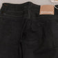 Black Washed Low Waist Regular Leg Denim Pants