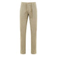 Beige Cotton Casual Pant