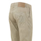 Beige Cotton Casual Pant