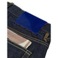 Blue Polyester Tapered Jean