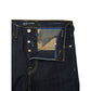 Blue Polyester Tapered Jean