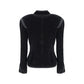 Silk Blazer with decorative metal shank buttons