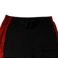 Black Red Leopard Print Nylon Jogger Pants