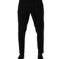 Black Wool Skinny Jogger Men Trouser Pants