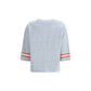 Cotton melange 3/4 sleeve T-shirt