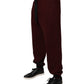 Maroon Cotton Men Jogger Sweatpants Pants